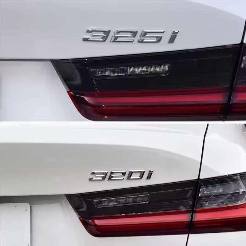 Rear Badge Letters for Older BMW 3 Series 320i 325d 330i Modified Rear Displacement Emblem