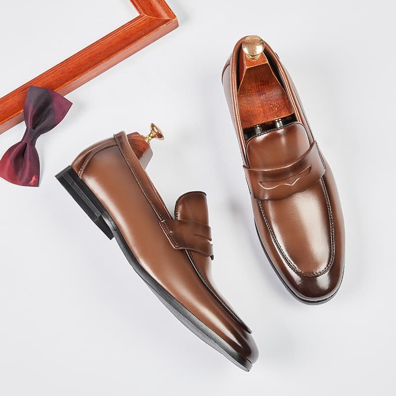 Japanese Men's Loafers, Genuine Leather, Summer New British Style Simple Business Formal Casual Men's Leather Shoes