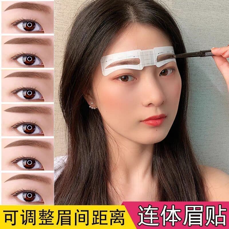 192-Piece Lazy Eyebrow Stickers Full Set for Beginners, Auxiliary Connected Eyebrow Cards