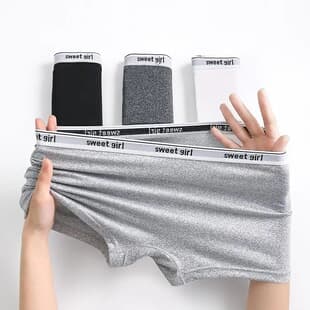 Simple Letter Sporty Mid-Rise Comfortable Breathable Anti-Exposure Four-Corner Shorts for Teen Girls