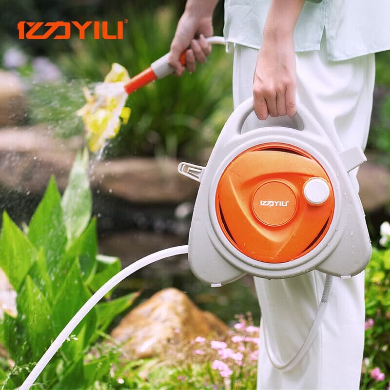 Yili water pipe car car wash water gun water pipe storage frame household gardening tools shower hose reel storage device