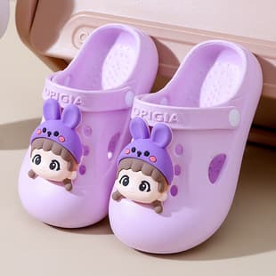 2025 Hot Kids' Slippers EVA Crocs, Girls' Baby Sandals, Summer Bathroom Anti-Slip Indoor & Outdoor Wear