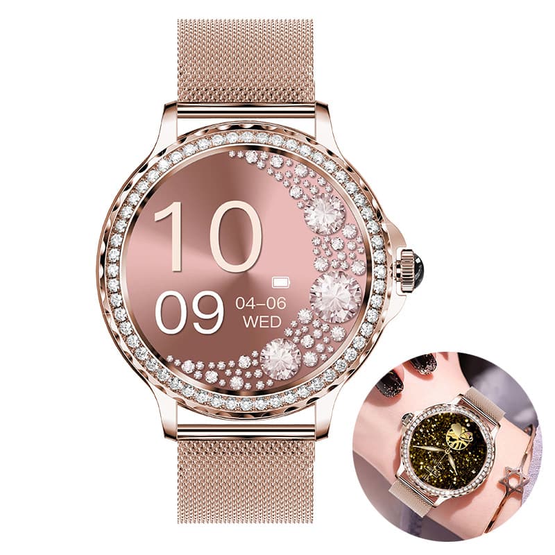 New Women's Fashion Smart Watch NX19 Bluetooth Call Smart Sports Bracelet IP68 Waterproof Rhinestone