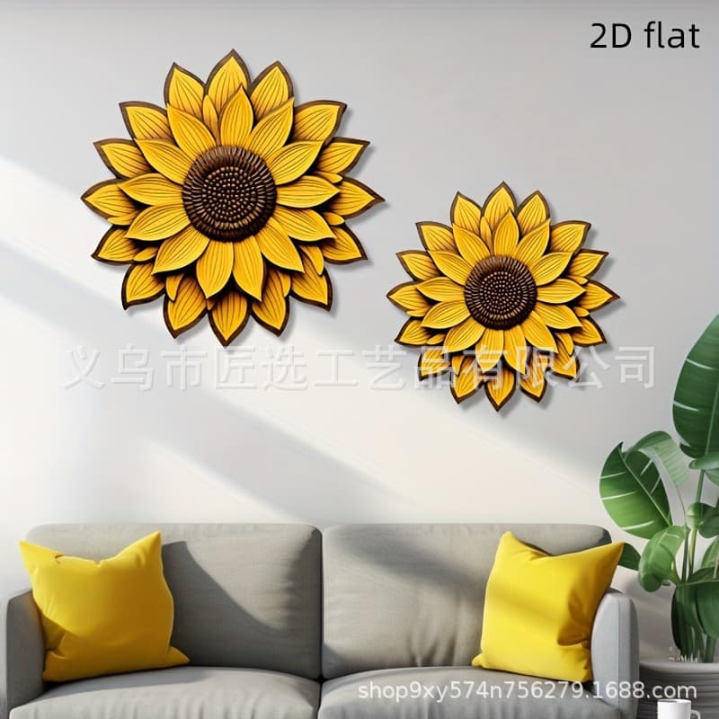Cross-border hot selling 2D flat printing wooden wall decorations home bedroom wall decorations spring and autumn theme ocean theme