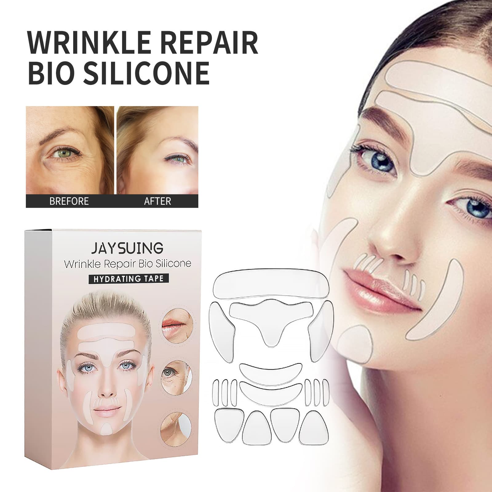 Jaysuing Face Care Patch Nourish Facial Skin Lines Contour Moisturizing Fine Line Care Patch