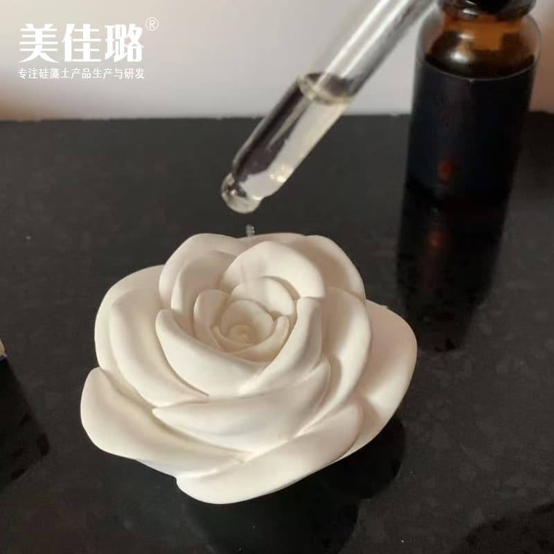 Factory Floral Silica Diatomite/Gypsum Diffusers, Rose/Camellia Indoor Scented Ornaments
