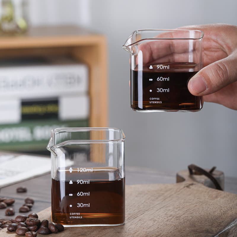 Factory Wholesale Glass Milk Pitcher Coffee Milk Cup Glass Cup Coffee Cup Milk Cup Italian Glass Coffee Measuring Cup