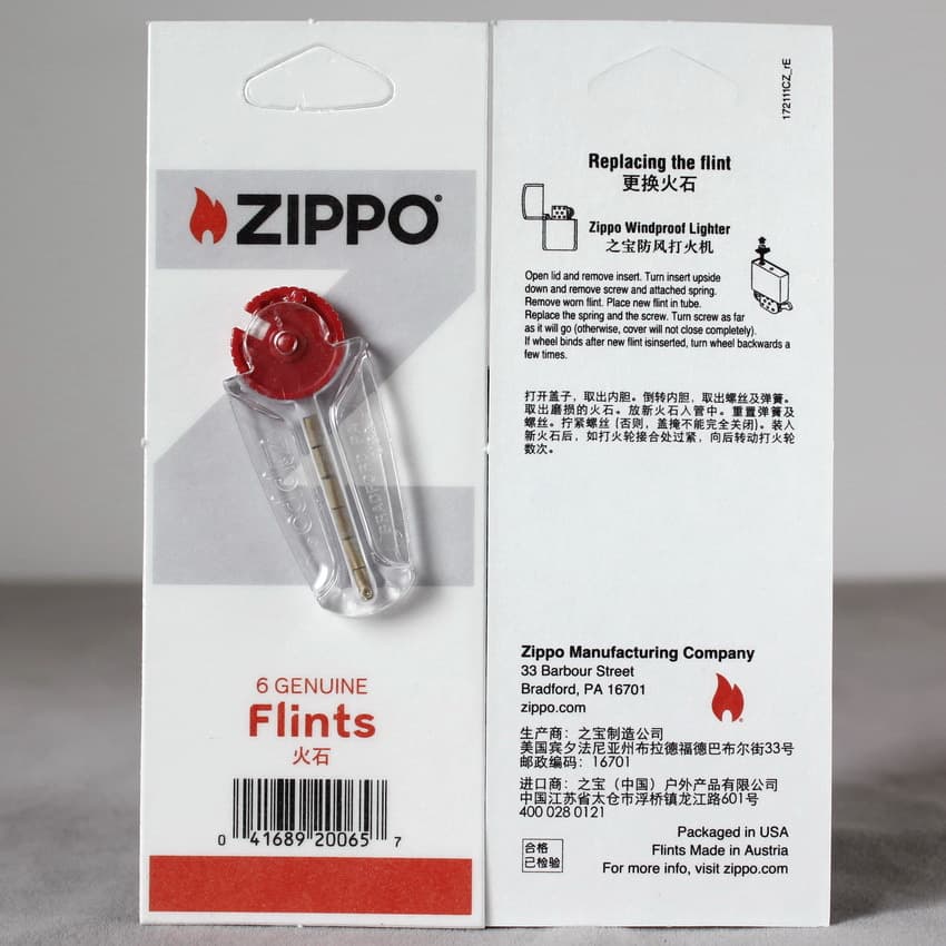 ZIPPO Windproof Kerosene Lighter Flint Spark Stone 1 Box (6 Pieces)