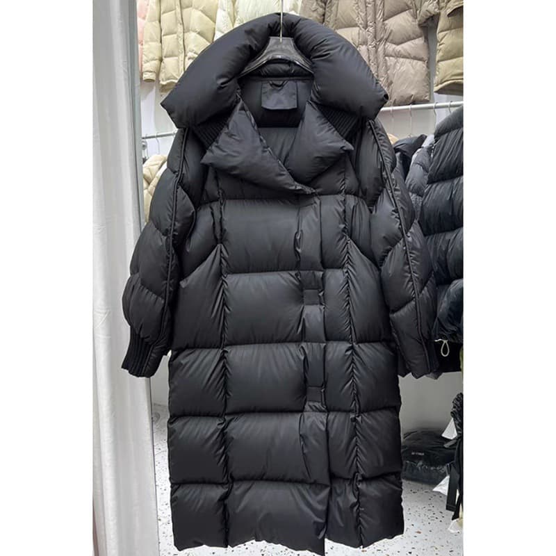 [White Goose Down] Bargain 11 Goose Down Puff Down Jacket Women's Long Loose Winter Coat (Closing Out of Stock)