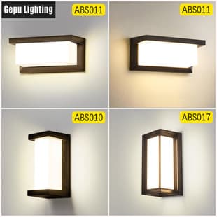 1 Plastic Outdoor Wall Light LED Modern Minimalist Waterproof Entryway Garden Balcony Terrace Exterior Wall Courtyard Light