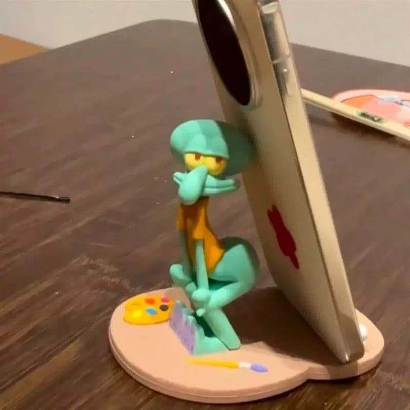 Office Worker Octopus Holding Phone Stand, Living Room TV Cabinet Gift, Opening Housewarming Decoration, Moving Ornament