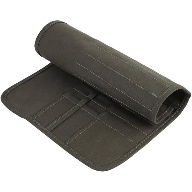 2025 popular canvas oil paint pen bag roller shutter water chalk simple solid color foldable pen bag art storage