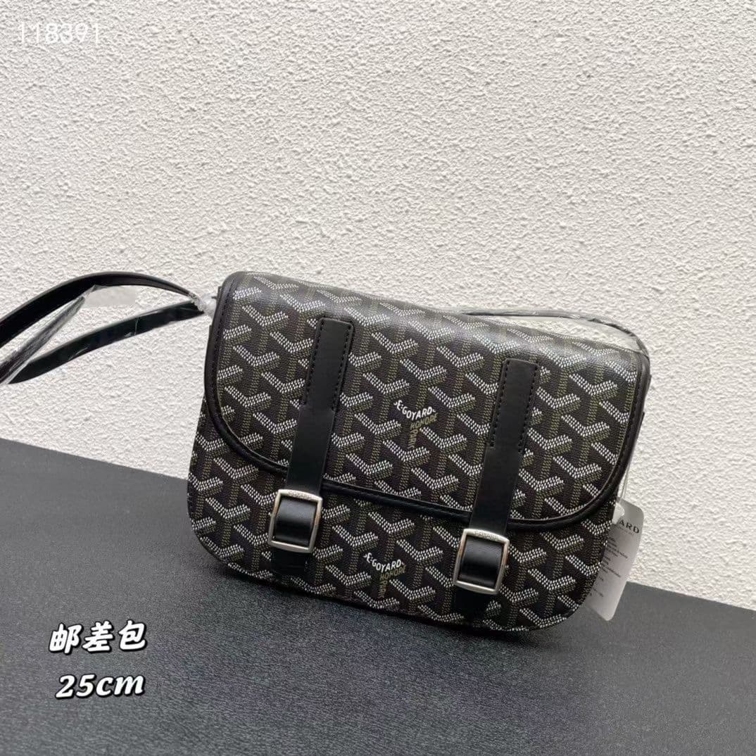 Goyard Monogram Satchel Bag Women 25cm Shoulder Crossbody Bag Fashion Retro Y-Pattern Commuter Bag