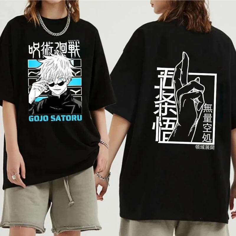 【Cross-Border European Size】Japanese Jujutsu Kaisen Gojo Anime T-Shirt Unisex