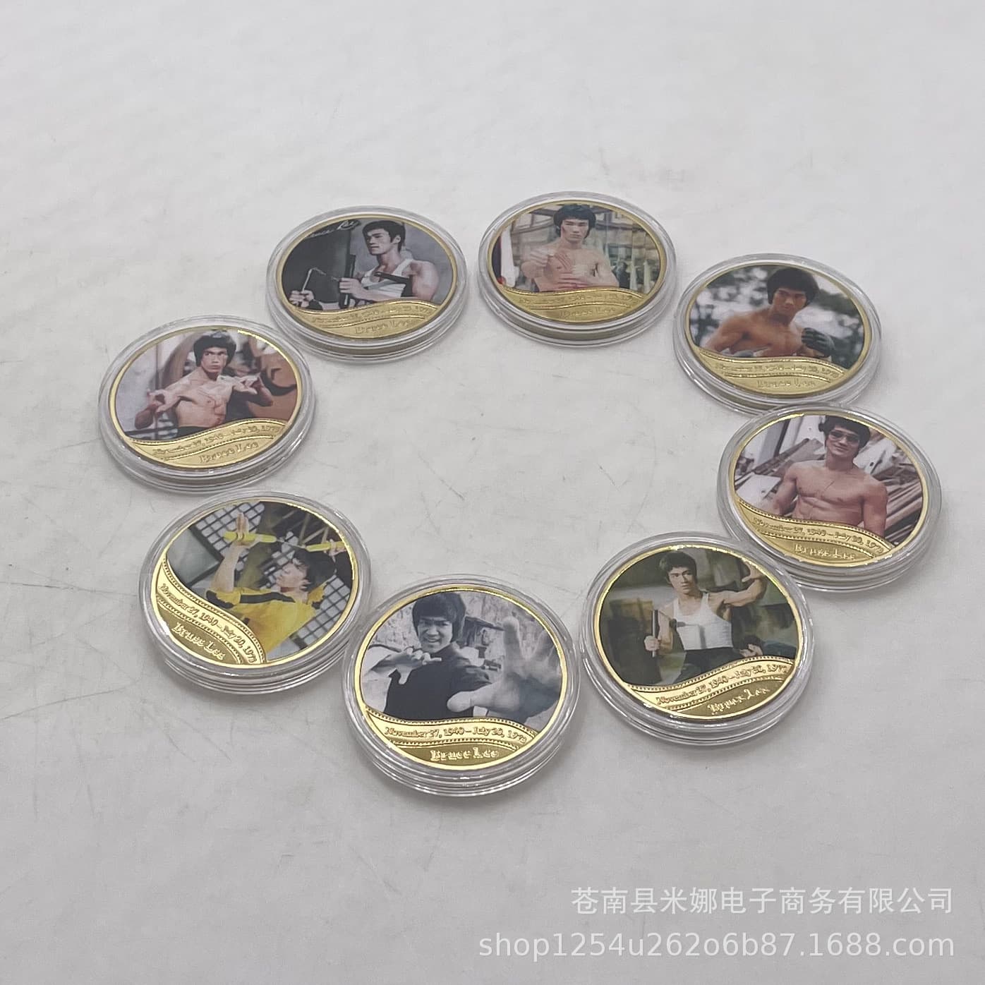 Bruce Lee commemorative coin die-cast sticker badge plastic gold foil banknote banknote crafts factory wholesale can be ordered