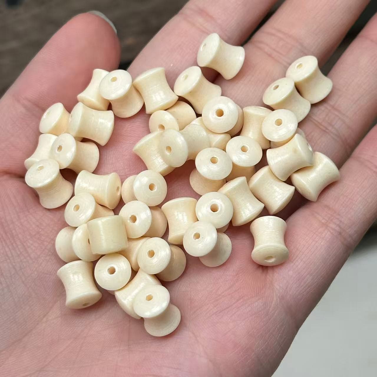 Ivory Nut Bamboo Joint Barrel Beads Loose Beads Carved Matching Beads DIY Bodhi Seed Bracelet Super Cute Accessories Handheld Components