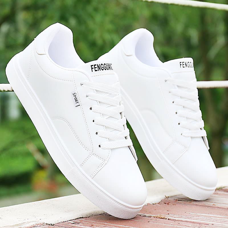 2025 New Spring White Casual Shoes for Men, Breathable White Board Shoes, Korean Trendy Versatile Leisure Shoes for Students