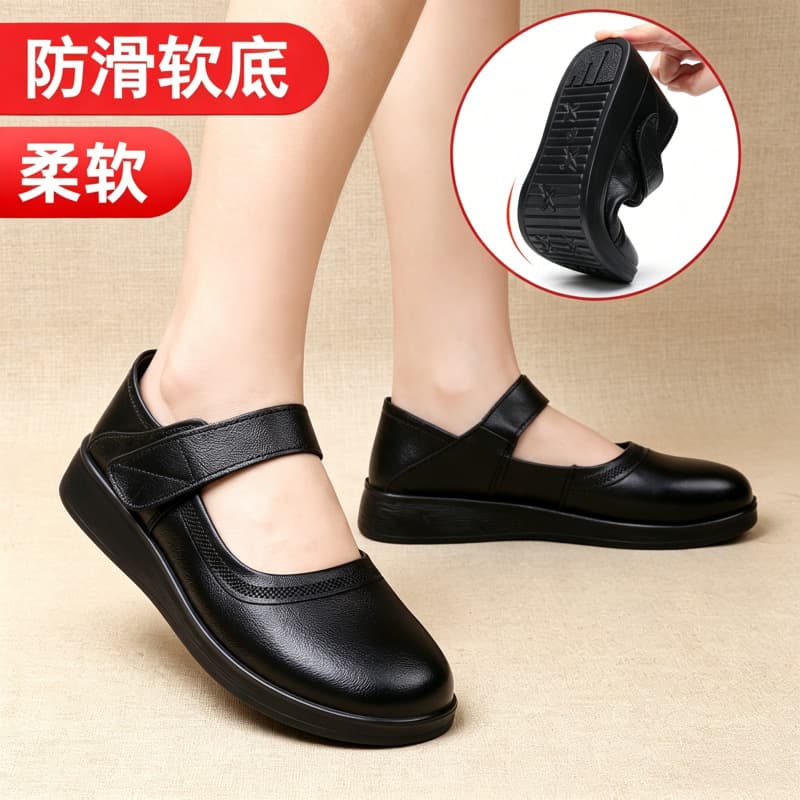 Premium Mom Shoes, Middle-aged and Elderly Summer Shoes, Women's Casual Shoes, Comfortable Slip-on Soft Sole Non-slip Flat Shoes for Women