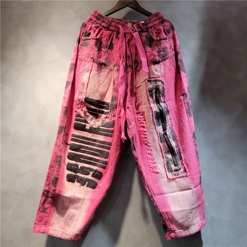 Streetwear Trend Jeans for Women, 2025 Spring/Summer New Arrival, Elastic Waist Loose Plus Size Dad Jeans