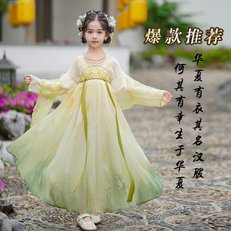 Hanfu Girl Student Edition New Girl Dress Fairy Tang Suit Hanfu Girl Ancient Costume Retro Style Hanfu