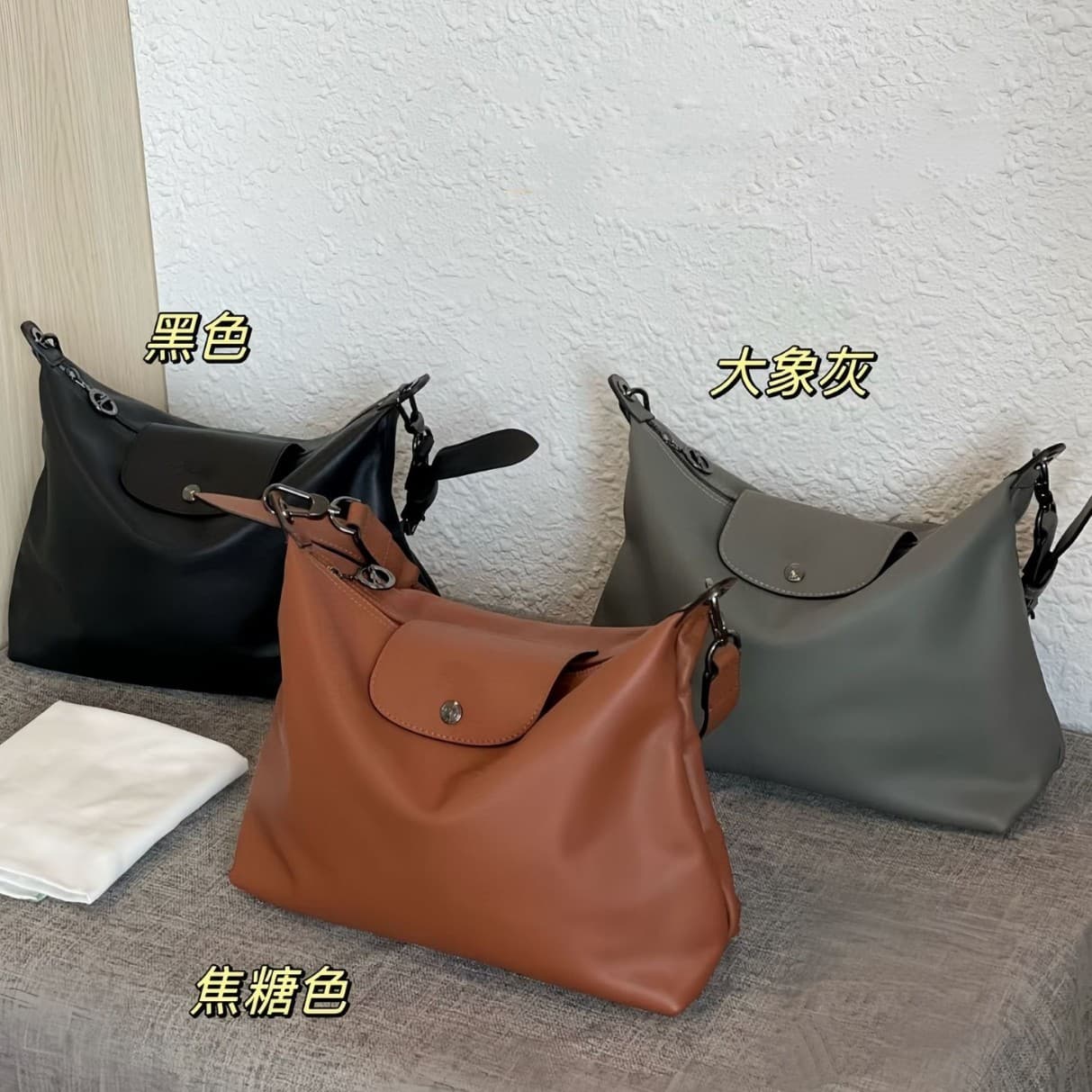 Longjia's New Hobo Cowhide Underarm Bag for Women, Large-Capacity Commuter Tote Bag, Soft Leather Handbag, Shoulder Bag, Crossbody Bag
