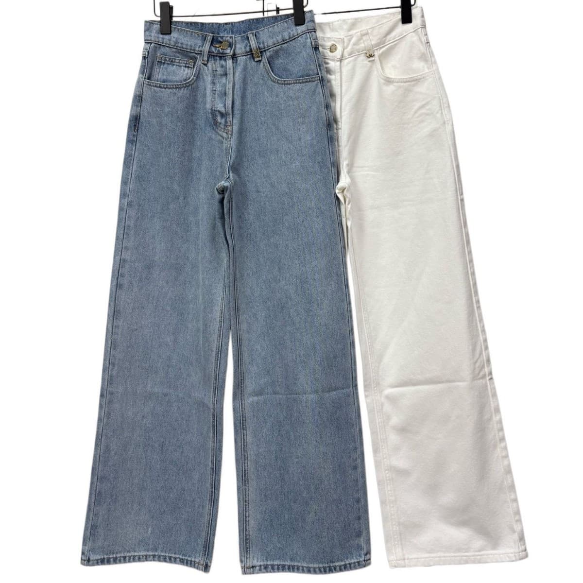 Nanyou Gaopin 26A Official New Style Three Colors Back Waist Leather Patch Back Pocket Embroidery Straight Leg Jeans Women Elegant