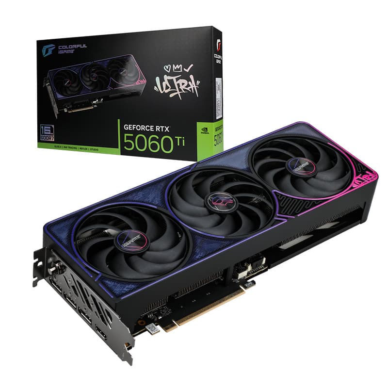 Igame Geforce Rtx 5060 Ti Ultra Oc 16Gb Black Gaming Computer Graphics Card