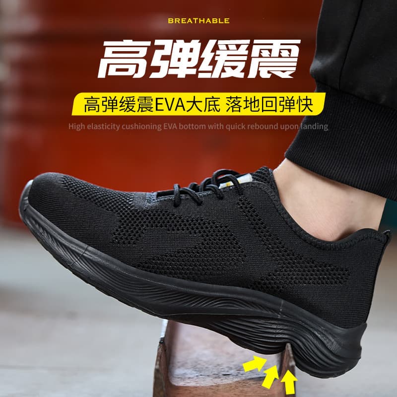 Cross-border Breathable Safety Shoes Anti-Smash Anti-Puncture Casual Lightweight Mesh [Free Shipping Over 1kg] Deodorant Soft