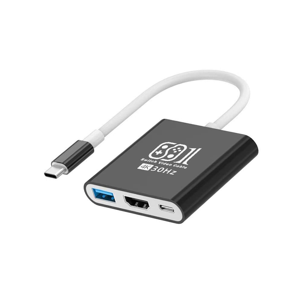 Type-C to HDMI 3-in-1 Docking Station, Phone and Laptop Adapter, Switch Console Screen Mirroring Hub