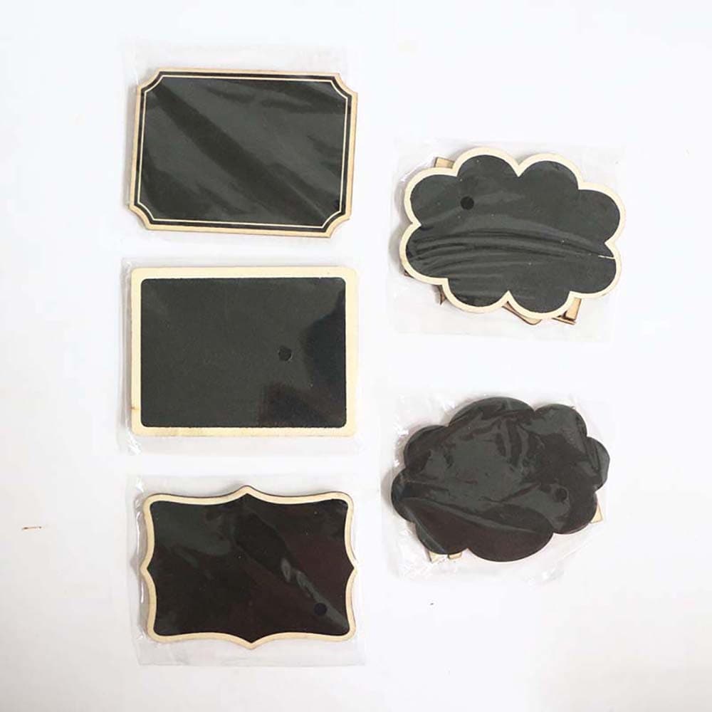 Wooden Blackboard Single-sided Tripod Insertable Small Writing Doodle Board Display Sign for Shops and Stores