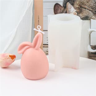 Easter Egg Rabbit 3D Plaster Aromatherapy Candle Silicone Mold Handmade Chocolate Epoxy Soap Silicone Mold