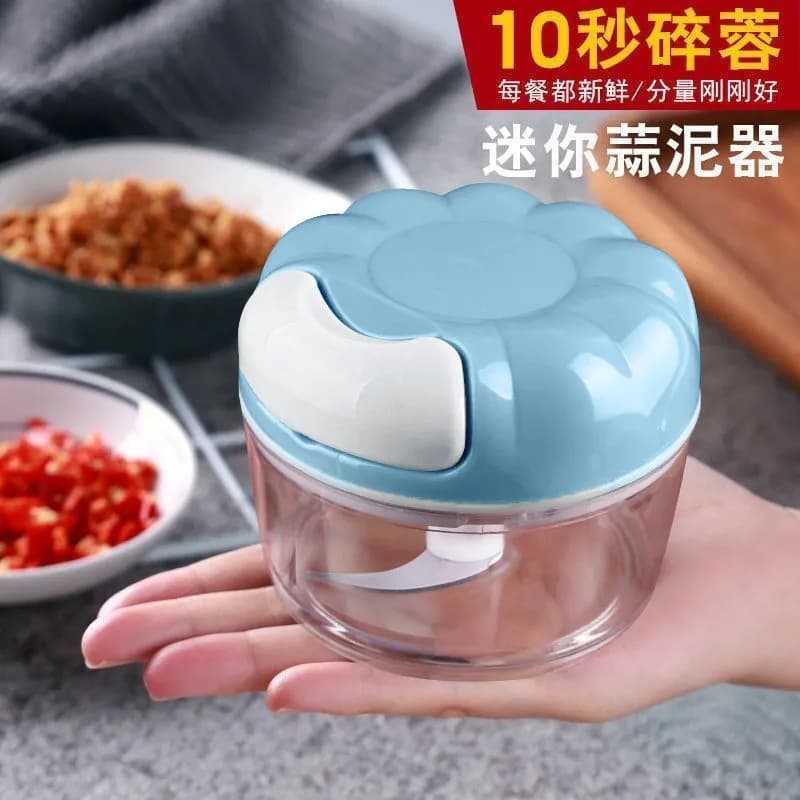 Mini Manual Garlic Chopper, Hand Pull Garlic Mincer, Small Garlic Crusher for Home Use