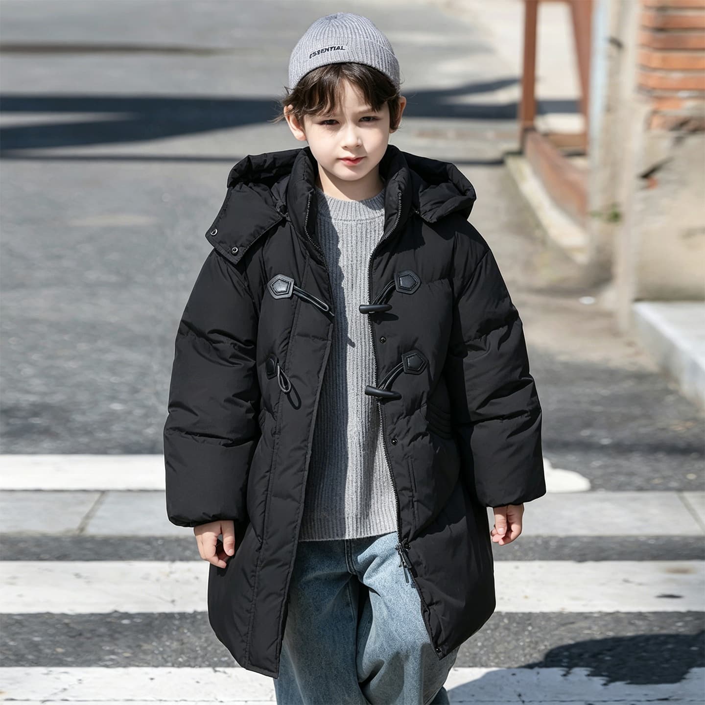 Kids Down Jacket Mid-Length 2025 Winter New Girls Down Jacket Boys Medium Large Kids Parent-Child 4168