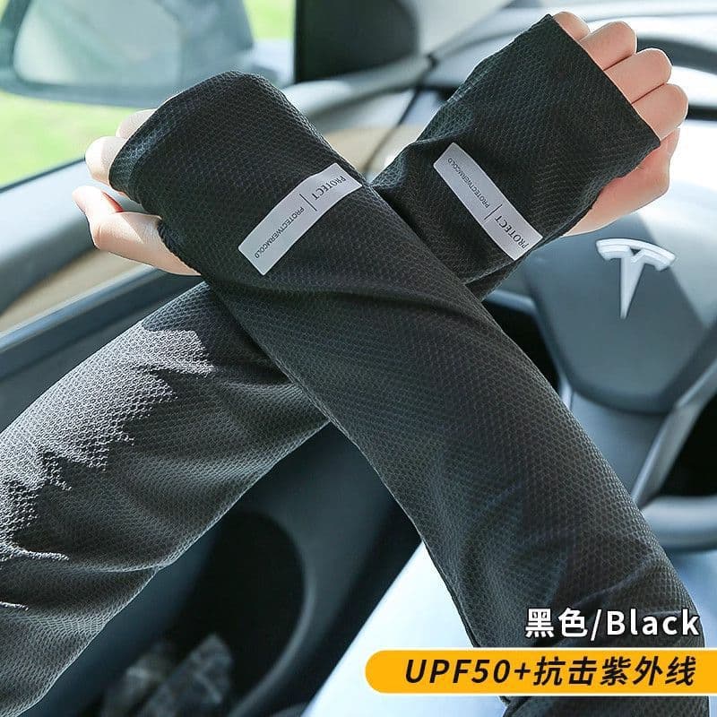 Ice silk sunscreen sleeves for men loose 2026 new anti-UV cycling sleeves hand sleeves ice sleeves running and driving