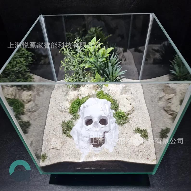 Terrarium & Aquarium Skull Hide Fish Tank Decoration Aquarium Ornament Skull Cross-border