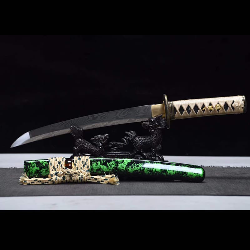 Longquan City sword T10 steel hand-forged covered soil burnt edge dagger with poor ribs samurai blade cold weapon unedged