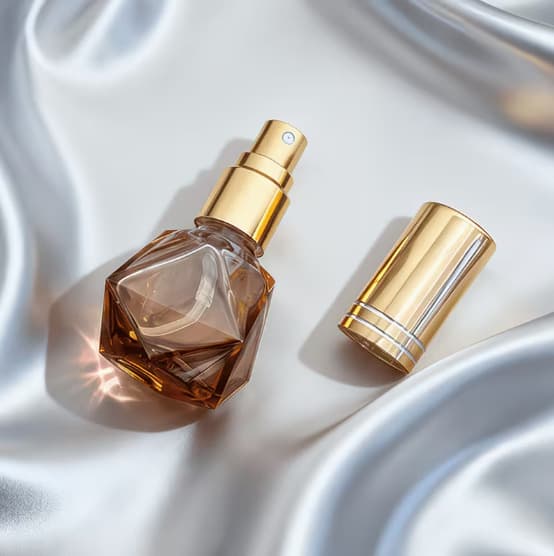 Factory direct sales 30ml diamond-shaped transparent glass bottle five-pointed star essential oil bottle trial size perfume spray bottle wholesale