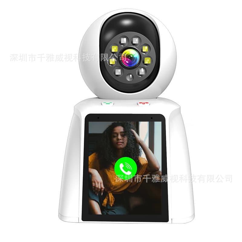 Monitor with remote mobile phone, two-way video call with screen, WIFI, AI baby monitoring, IP camera, cloud storage