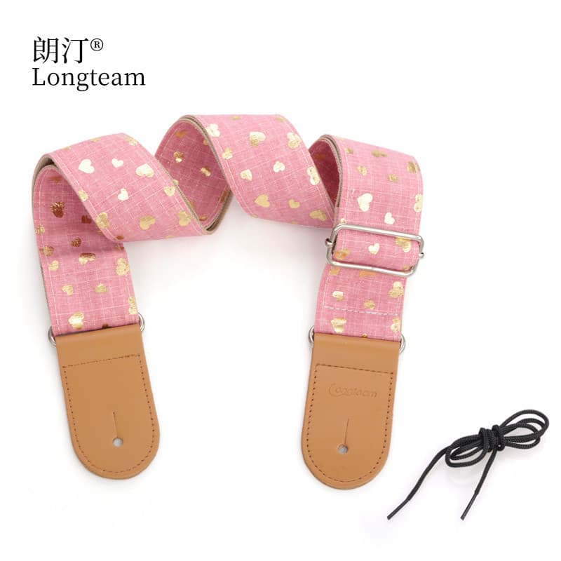 Longteam Design Folk Guitar Strap Wooden Bass Guitar Shoulder Strap Electric Guitar Base Strap Accessories Available Now