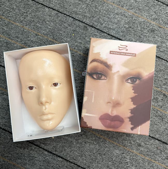 Cloud Face Full Face Makeup Practice Face Panel Model Silicone Face Eyebrow Makeup Painting Wholesale