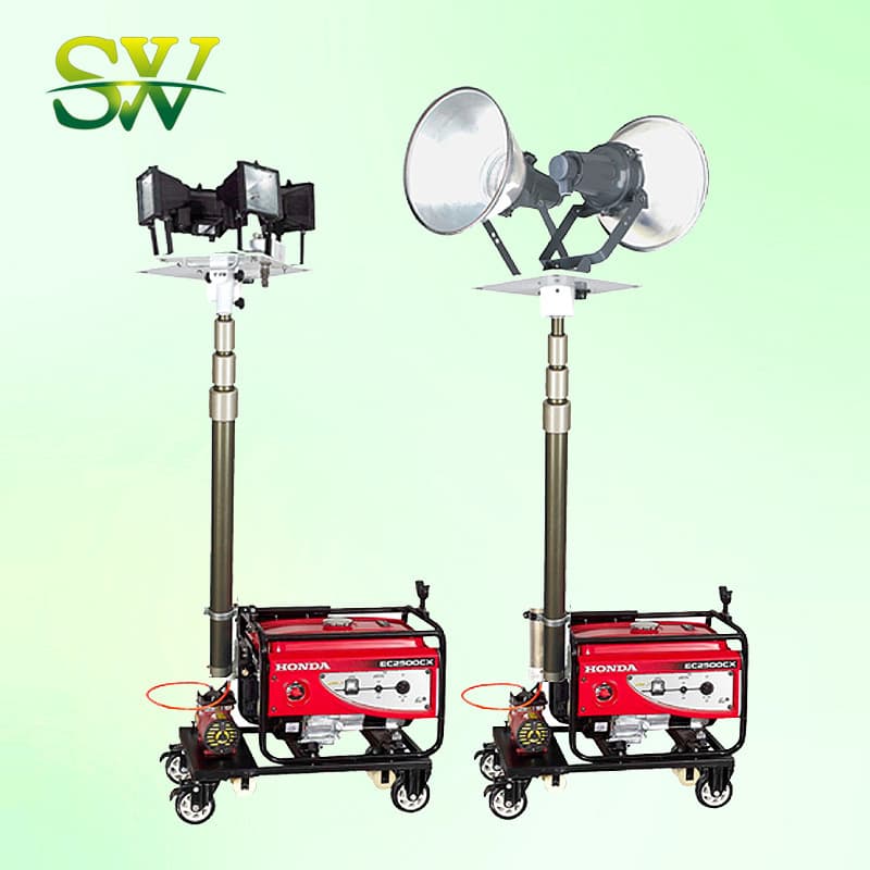 SZSW Lighting 2910 Omni-directional Automatic Lifting Work Light, Emergency Mobile Lighting Vehicle LED Generator Light Set