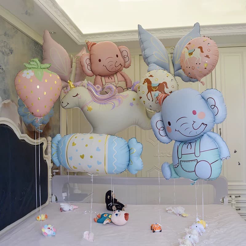 ins princess style matte helium balloon cute cartoon aluminum film balloon baby leggings chasing balloon photo props