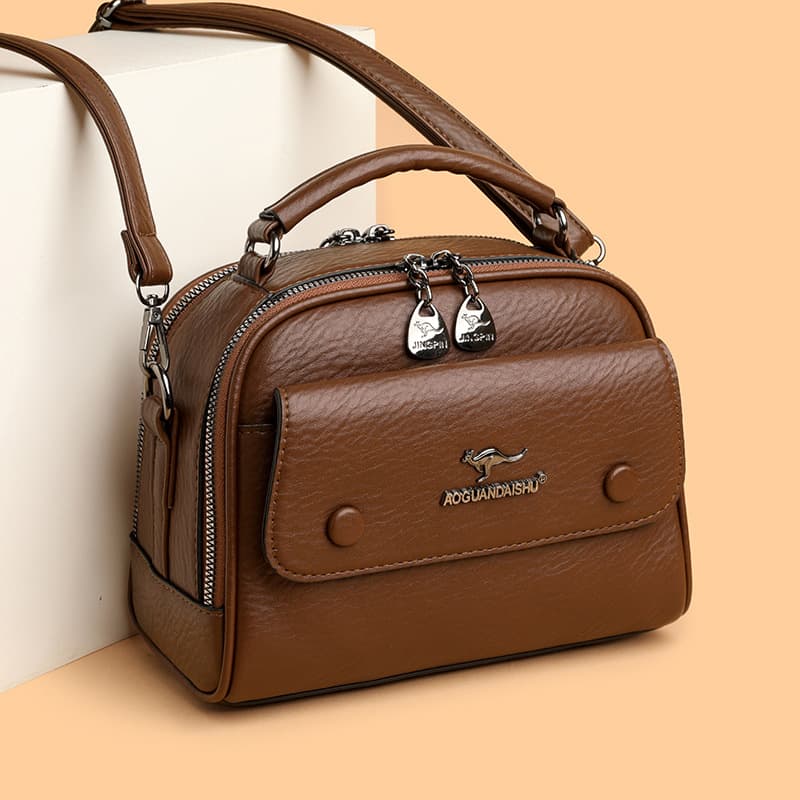 2026 New Style Women's Shoulder Bag, Simple and Versatile, Fashionable, Cross-Border, Light Luxury, Multi-Layered, Women's Handbag, Mom Bag