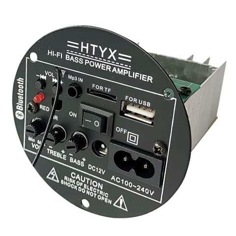 12V 220V Computer Speaker Mainboard with USB, SD Card, Bluetooth Subwoofer Amplifier Board for 4-Inch Motorcycle Audio