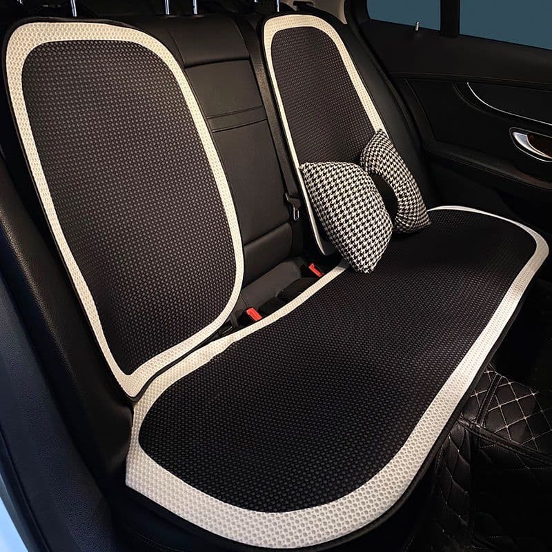Car Seat Cushion Summer Cooling Mat Single Piece Honeycomb Ice Silk Breathable Slim Waist Rear Seat Cushion All-Season Universal