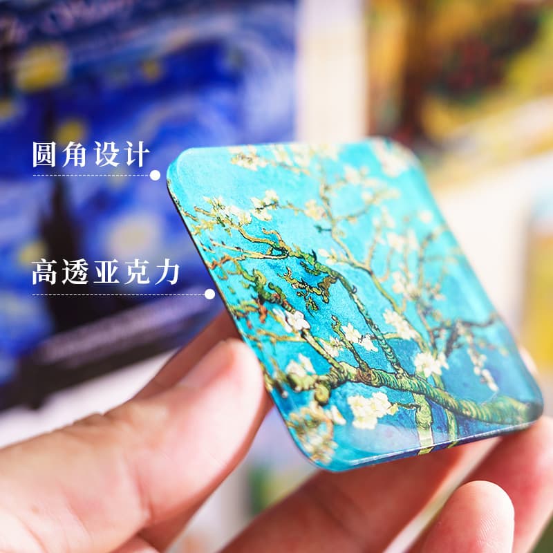 Creative Art Acrylic Refrigerator Magnet Ins Style High-End DIY Home Decoration Magnetic Sticker Custom