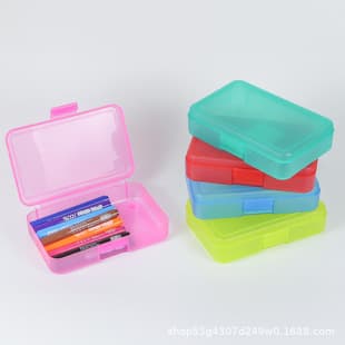 Sample Export Kindergarten Colorful Transparent Children's Plastic Storage Box, Toy Box, Pencil Case, Colored Pen Box Source