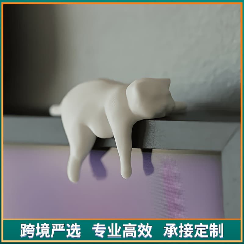 Cross-border popular 3D printed cat sitting ornaments super cute lazy fat cat nap stand cat slave moving gift desktop