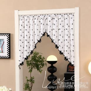 French Countryside Ready-Made Lace Triangular Curtain Decorative Curtain Half Curtain Kitchen Bedroom Curtain Door Curtain Arc Curtain