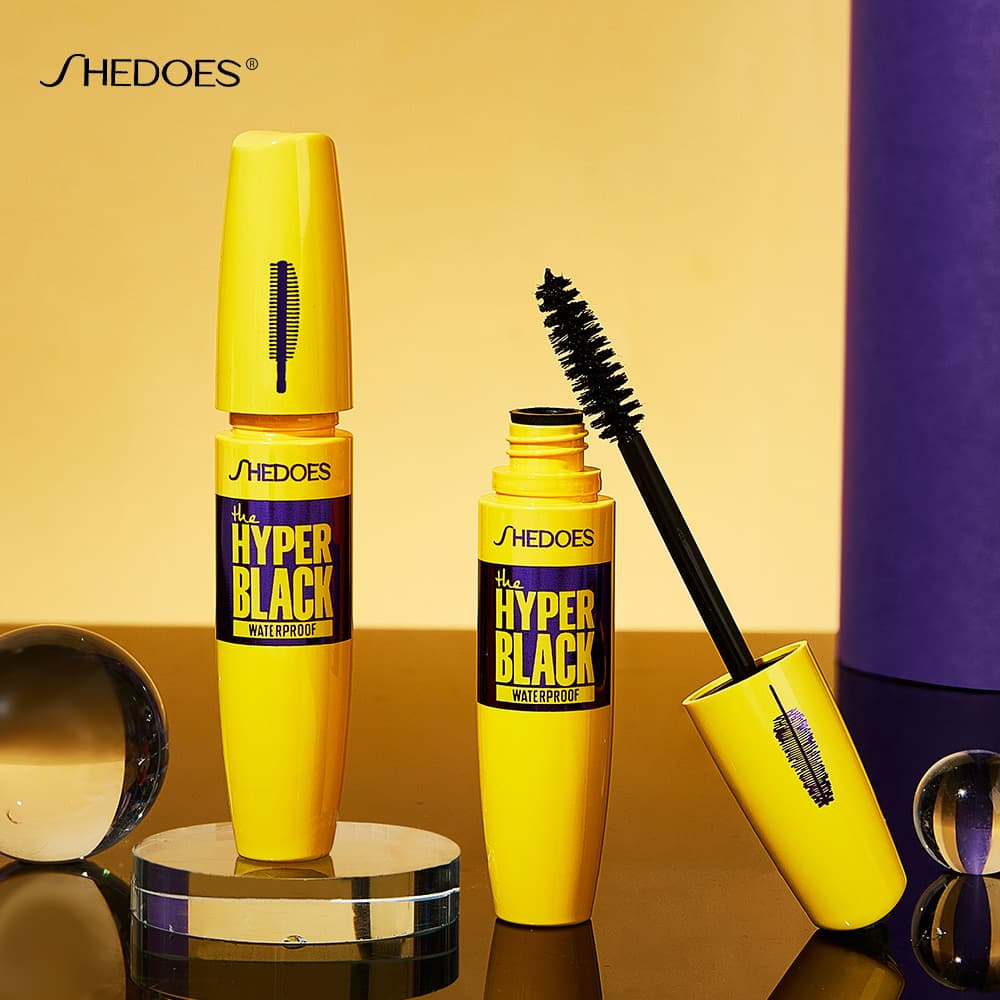 Cross-border Exclusive SHEDOES Three-Brush Head Mascara Waterproof Voluminous Curling Lengthening Non-Smudge Mascara